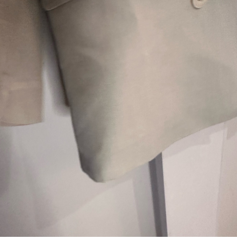 JELOME LA VIE Pistachio Green  Linen Double Breasted Oversized Blazer  Small - Picture 6 of 9